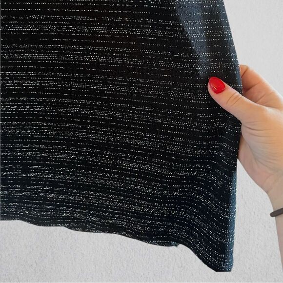 Vintage 90s black sparkly maxi slinky skirt - Picture 3 of 9